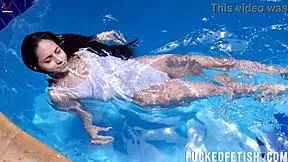 Sexy Helen Star Masked Wet Pool Pound