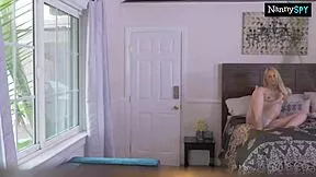 Fat dick rams tight wet pussy of lesbian babysitter missionary doggystyle voyeur pounding