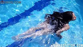 Sexy Helen Star Masked Wet Pool Pound