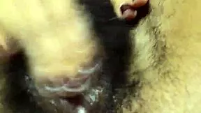 discover the hottest hairy pussy in brazil as this latina fingers to squirting orgasm