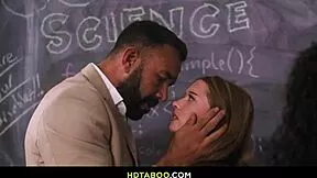 Desperate Petite Students Lick Teacher's Cock Then Swap Cum Doggystyle!