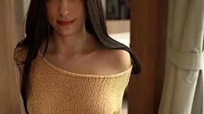 home video shows gorgeous asian babe teasing sweet pussy before hard fuck