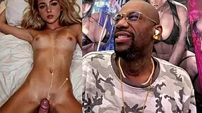 ever wonder how a tasty petite blonde handles fat cumshots on her sweaty latina fat ass and bald pussy?
