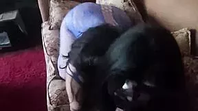 she teases with lingerie and huge ass after work then bends over for sloppy closeup doggystyle pov