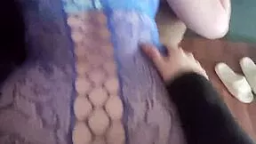 she teases with lingerie and huge ass after work then bends over for sloppy closeup doggystyle pov
