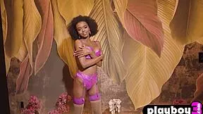 black teen model naadia strips naked showing petite frame and amazing bubble butt