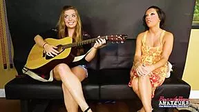 hey, check out coed blonde madelyn and sexy brunette sofia going wild licking pussies and tits!