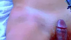 innocent desi coed rubs shaved pussy to orgasm before big cock creampie