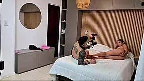 Wet Latina wife gives sloppy deepthroat blowjob then rides husband cock exclusive