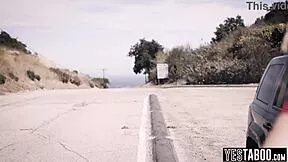 stranded again? this blonde milf hitchhiker needs your big cock pounding her hairy pussy outdoors right now