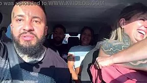 uber couple discovers we're pornstars joins car suck fest moans everywhere 🚗👅😈