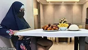 Muslim Widow Mom's Dinner Date Turns Into Wild Desk Pounding Fuck!