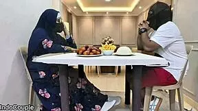 Muslim Widow Mom's Dinner Date Turns Into Wild Desk Pounding Fuck!