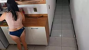watch my husband fuck his best friend raw while he's showering... risky brazilian heat