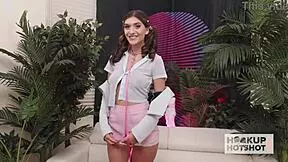 Aubry Babcock's innocent face hides her sloppy deepthroat and pussy fuck by Nade Nasty