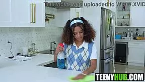 Tiny Latina babysitter Isabella Jules caught by Nicky
