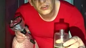mark wright crossdresser begs public humiliation piss in mouth bottle play then hard ass fuck