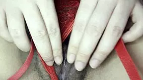 asian PETITE VIRGIN PUSSY up close with hymen intact tanned panties tease