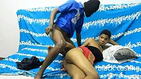 TEEN BABE RIDES MONSTER BLACK COCK IN HOMEMADE INTERRACIAL BEDROOM FUCK