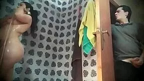 Stepsister's Steamy Shower Tease Turns into Hard Fuck Session