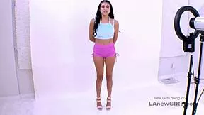 fiery latina model swallows cum after casting couch fuck