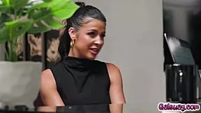 hime marie... uh, interviews kylie rocket and it turns into steamy office lesbian fingering? 