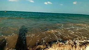 brazilian big ass couple bangs hard on public beach doggystyle outdoor fun