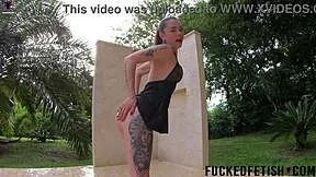 oh damn bathtub wet yessica bunny's petite big ass tits outdoors!