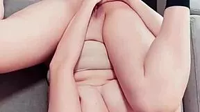 Petite Asian Fitness Babe Fingers Wet Shaved Pussy Anal Toy Workout Closeup Orgasm