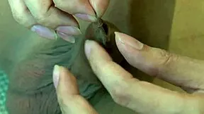 thai ladyboy bareback assfucking her skinny tgirl cock solo