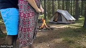 boss fucks cute indian housewife's hairy pussy while husband waits