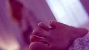 Foot fetish milf fingers pussy ass toes spits cum everywhere