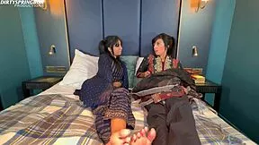 2 muslim bhabis bored of husbands, wanna lick each other's wet pussies and kiss passionately?