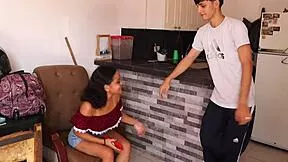 stepbrother visits chats convinces secret fun parents other room