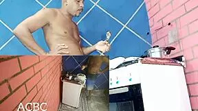 Nicoli Fox bends over kitchen for Brazilian anal teen pounding ending in hot ass cumshot