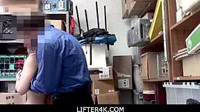 Caught Shoplifter Monica Sage Fucked by Officer