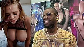 her huge tits bounce as tight ass takes cum-covered pounding...