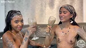 sloppy sirens vol 5: wuilmari and ainhoa recycle spew, piss in mouth, cum in eye GET NASTY