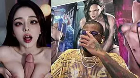 her huge tits bounce as tight ass takes cum-covered pounding...