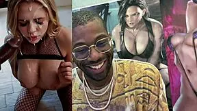 her huge tits bounce as tight ass takes cum-covered pounding...