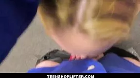 petite blonde athena fleurs caught with dildo shoplifts her way to freedom fucking guard mike mancini hard