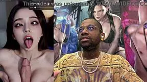 her huge tits bounce as tight ass takes cum-covered pounding...