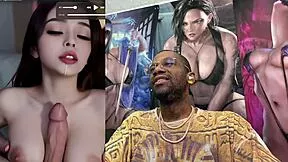 her huge tits bounce as tight ass takes cum-covered pounding...