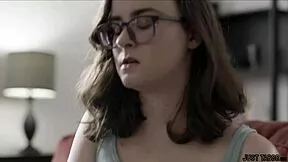 Blonde babe and brunette teen learn hardcore double penetration from old man