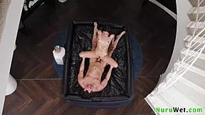 feelin every slippery inch as sensual teen xxlayna marie rides brad sterlings xxl cock in nuru wet massage pure bliss