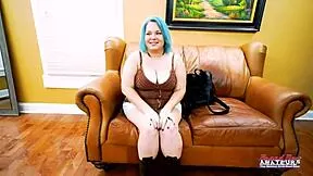 blue haired busty dixie deepthroats cock then pussy pounded wet 😩💦