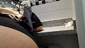 restaurant bathroom fuck with hot waiter behind boyfriend back
