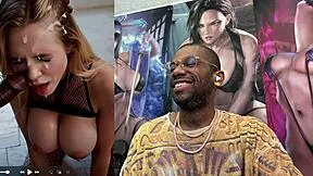 her huge tits bounce as tight ass takes cum-covered pounding...