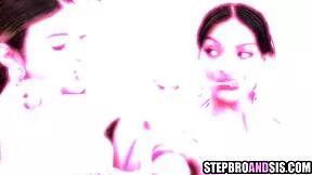 uh two desi stepsisters fighting over my huge cock now