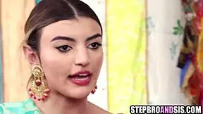 uh two desi stepsisters fighting over my huge cock now